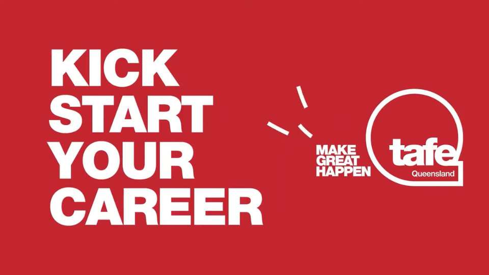 Red Thumbnail with TAFE branding and text that syats 'Kick Start your Career'