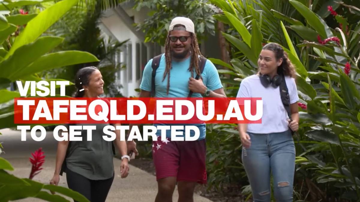 Video-endings Video end screen with tafe website for call to action