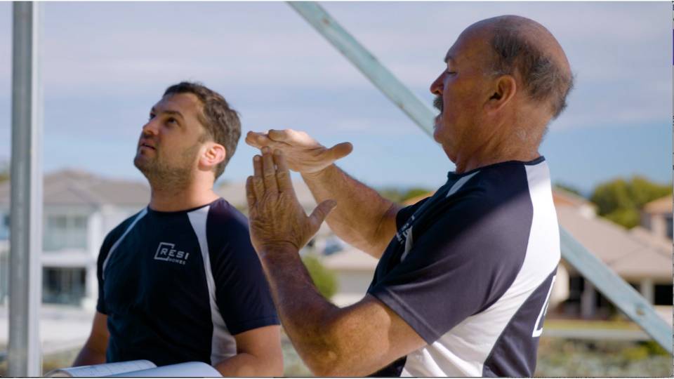 Client testimonials 6 2 home builders checking a construction