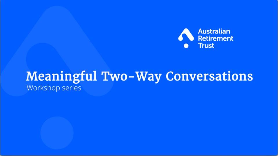 Client testimonials 33 Blue screen with australian retirement trust logo