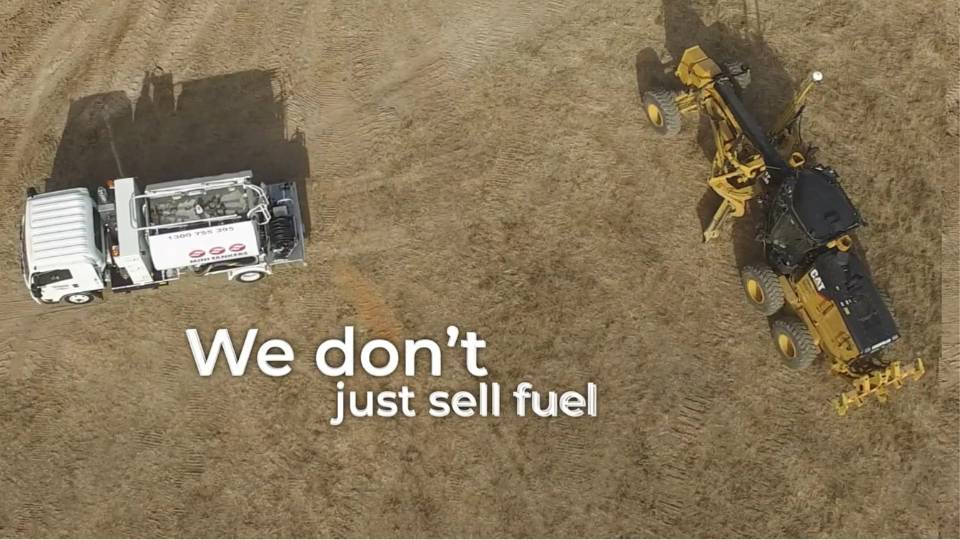 Client testimonials 7 Drone view of tanker and construction machinery