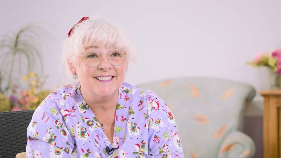 Client testimonials 8 Aged care nurse smiling