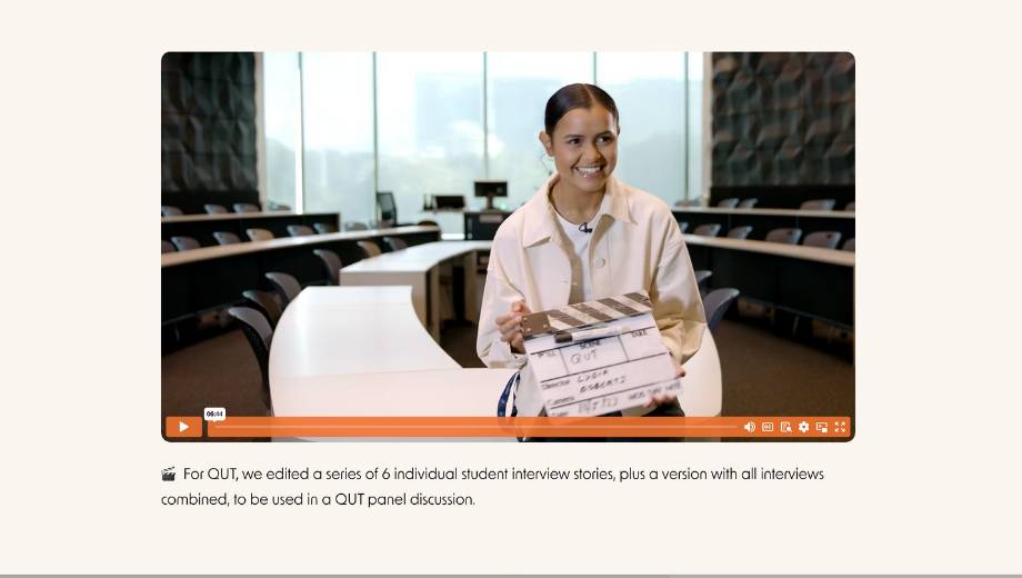 Centred-video Website with centred video