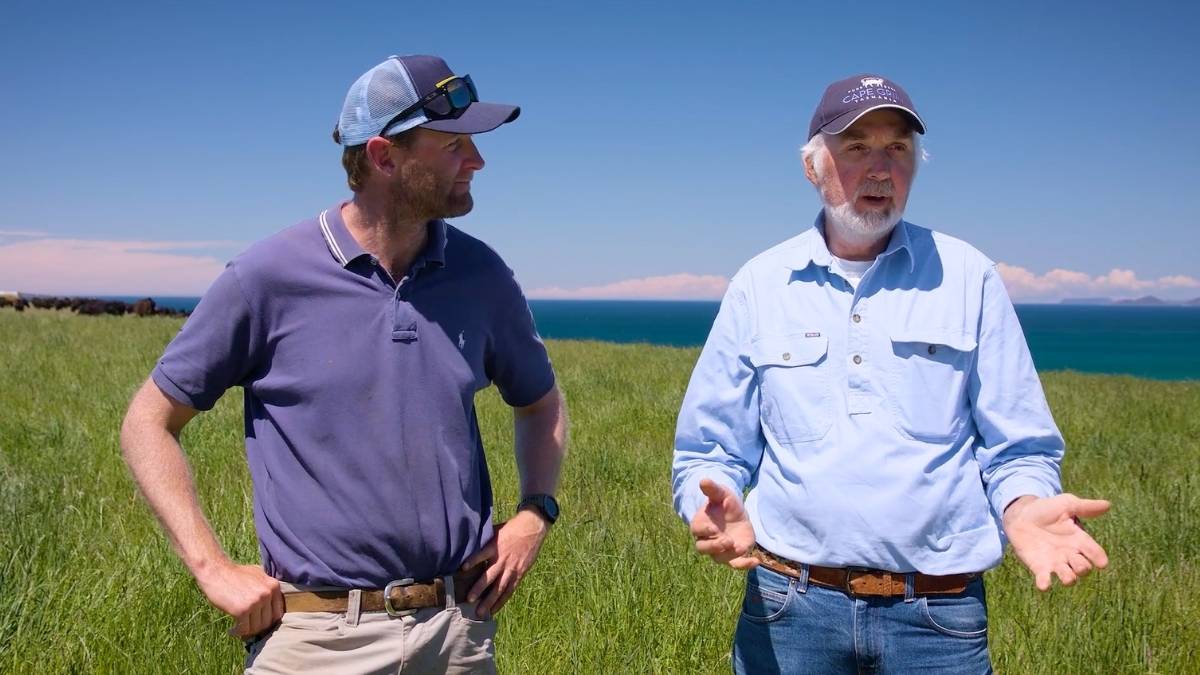 Case-study-video-production Video case study scene with 2 farmers being interviewed